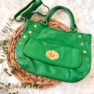 Emma Fox Green Crossbody Satchel Leather Purse